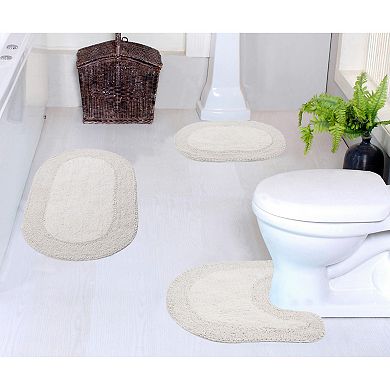 Home Weavers Double Ruffle Collection 100% Cotton Tufted Extra Soft And Absorbent Bath Rugs