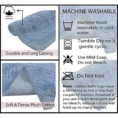 Home Weavers Classy Bathmat Collection 100% Cotton Tufted Extra Soft And Absorbent Bath Rugs