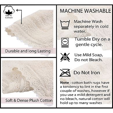 Home Weavers Opulent Bathmat Collection 100% Cotton Tufted Extra Soft And Absorbent Bath Rugs