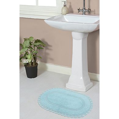 Home Weavers Hampton Crochet Bathmat Collection 100% Cotton Tufted Extra Soft And Absorbent Bath Rug