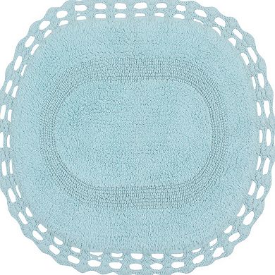 Home Weavers Hampton Crochet Bathmat Collection 100% Cotton Tufted Extra Soft And Absorbent Bath Rug