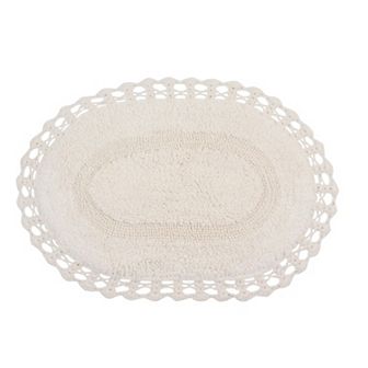 Home Weavers Hampton Crochet Bathmat Collection 100% Cotton Tufted Extra Soft And Absorbent Bath Rug