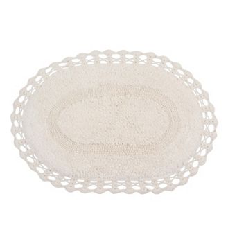 Home Weavers Hampton Crochet Bathmat Collection 100% Cotton Tufted Extra Soft And Absorbent Bath Rug