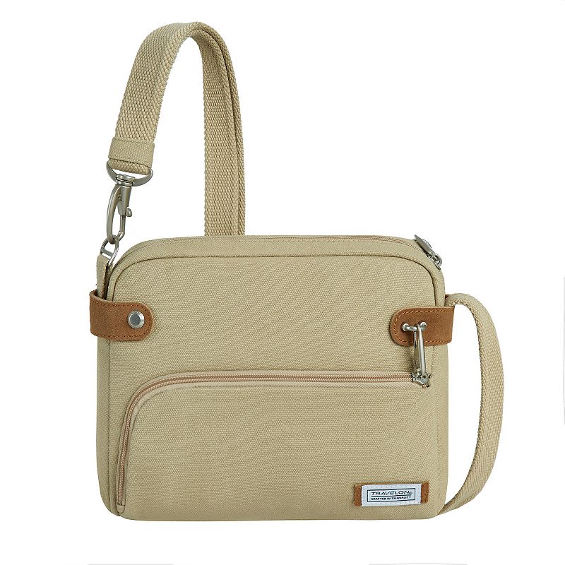 Travelon Anti-Theft RFID-Blocking Heritage Crossbody Bag, Natural
