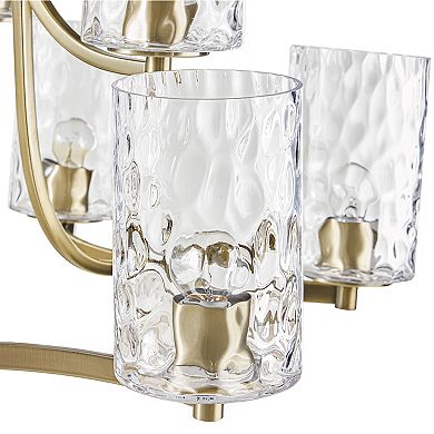 Hampton Hill Opulentia 9-light Round Tiered Chandelier with Textured Glass Shades