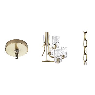 Hampton Hill Opulentia 9-light Round Tiered Chandelier with Textured Glass Shades