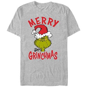 Big & Tall Dr. Seuss The Grinch Merry Christmas Graphic Tee