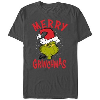 Big & Tall Dr. Seuss The Grinch Merry Christmas Graphic Tee