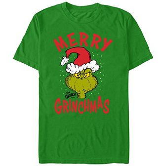 Big & Tall Dr. Seuss The Grinch Merry Christmas Graphic Tee