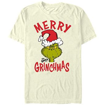 Big & Tall Dr. Seuss The Grinch Merry Christmas Graphic Tee