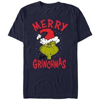 Big & Tall Dr. Seuss The Grinch Merry Christmas Graphic Tee