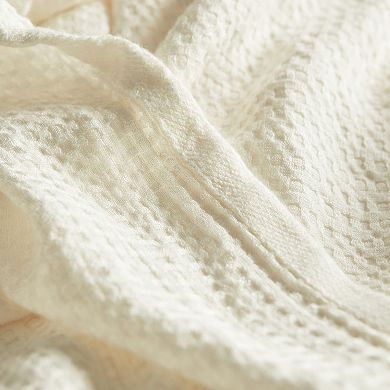 Unikome Waffle Weave Blanket, Lightweight Washed Soft Breathable Blanket