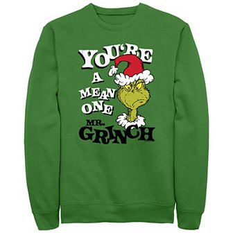 Men's Dr. Seuss You're A Mean One Mr. Grinch Fleece