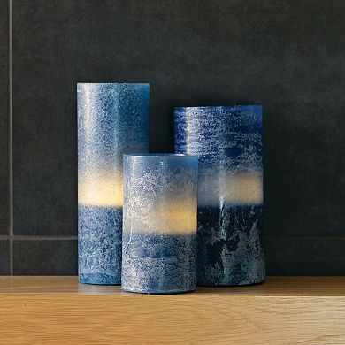 Vance Kitira 6" English Blue Timber LED Glow Candle