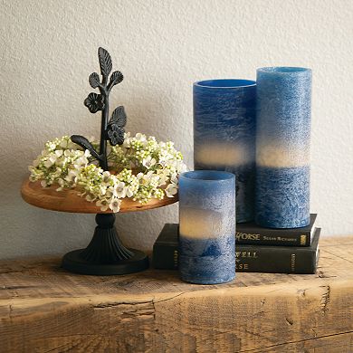 Vance Kitira 6" English Blue Timber LED Glow Candle