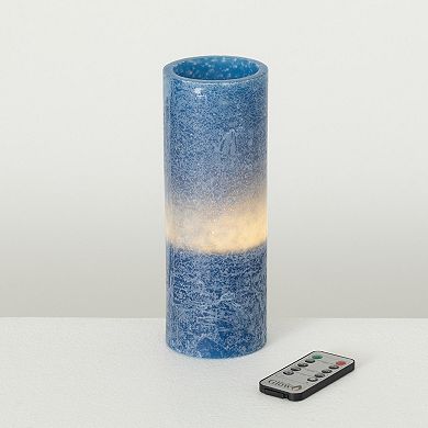 Vance Kitira 9" English Blue Timber LED Glow Candle