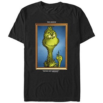 Men's Dr. Seuss Grinch Portrait Never Not Grinchy Graphic Tee