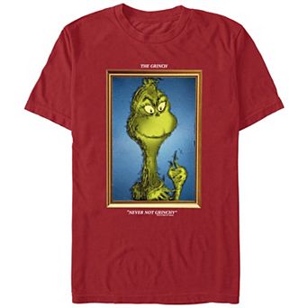 Men's Dr. Seuss Grinch Portrait Never Not Grinchy Graphic Tee