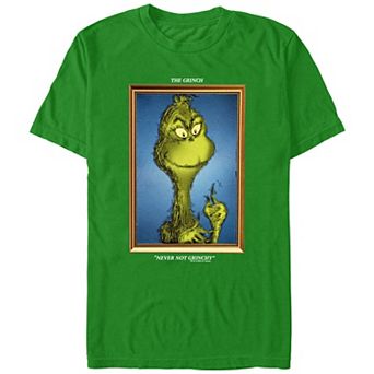 Men's Dr. Seuss Grinch Portrait Never Not Grinchy Graphic Tee