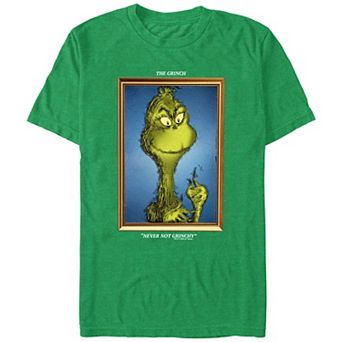 Men's Dr. Seuss Grinch Portrait Never Not Grinchy Graphic Tee