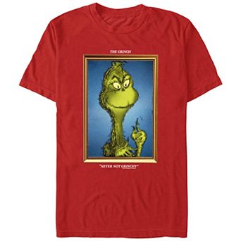 Big & Tall Dr. Seuss Grinch Portrait Never Not Grinchy Graphic Tee