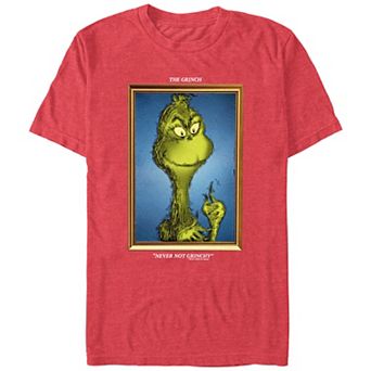 Men's Dr. Seuss Grinch Portrait Never Not Grinchy Graphic Tee