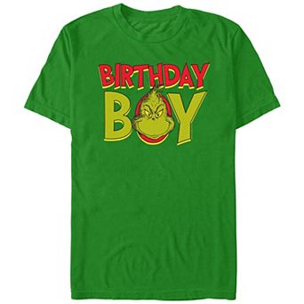 Big & Tall The Grinch Birthday Boy Graphic Tee