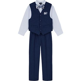 Boys 4-12 Nautica 4 pc Poplin Vest, Shirt, Pants & Tie Set