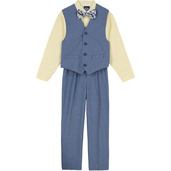 Boys 4-12 Nautica 4 pc Poplin Vest, Shirt, Pants & Tie Set