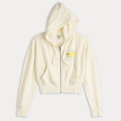 Juniors' Threads of Luxx Fresh Lemon Zip-Up Hoodie