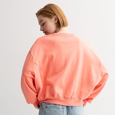 Juniors' Threads of Luxx La Fayette Apple Orchard Fleece Crewneck Pullover