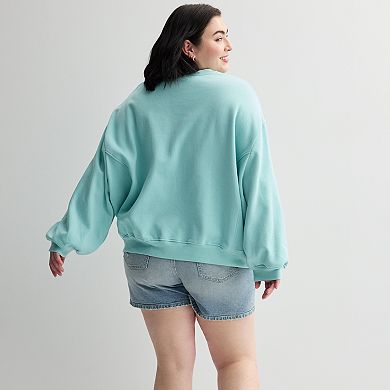 Juniors' Plus Size Threads of Luxx Lemon Biscottini Fleece Pullover