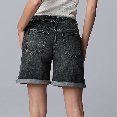 Women's Simply Vera Vera Wang High Rise Roll Cuff Shorts