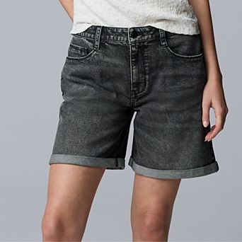 Women's Simply Vera Vera Wang High Rise Roll Cuff Shorts