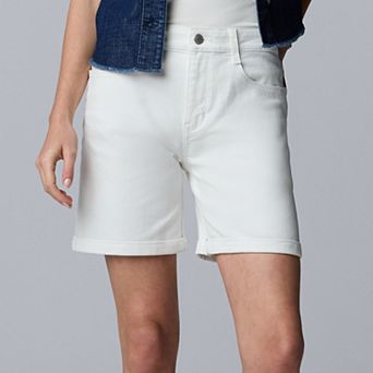 Women's Simply Vera Vera Wang High Rise Roll Cuff Shorts