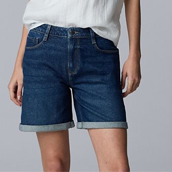 Women's Simply Vera Vera Wang High Rise Roll Cuff Shorts