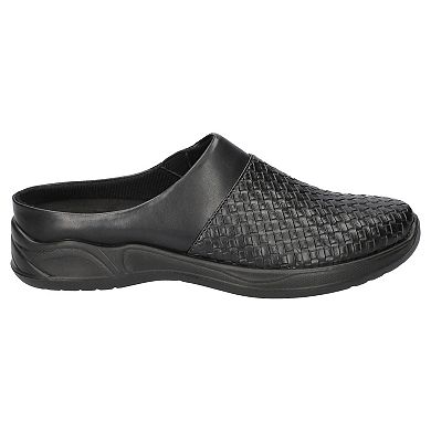 Easy Street Janalee Women's Black Woven Embossed Comfort Mules
