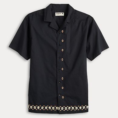 Men's Retrofit Embroidered Skull Shirt