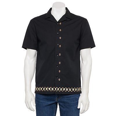 Men's Retrofit Embroidered Skull Shirt