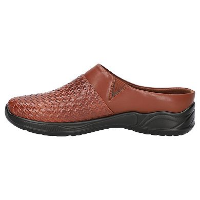 Easy Street Janalee Women's Tan Woven Embossed Comfort Mules