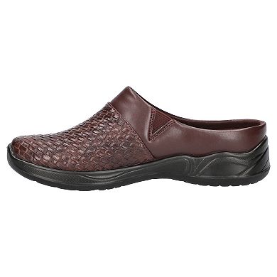 Easy Street Janalee Women's Brown Woven Embossed Comfort Mules