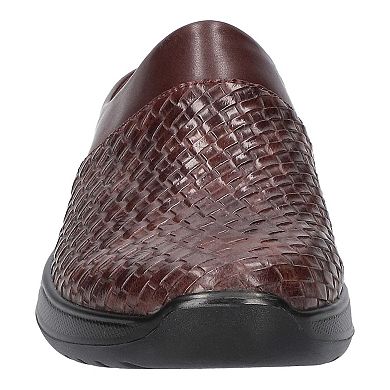 Easy Street Janalee Women's Brown Woven Embossed Comfort Mules