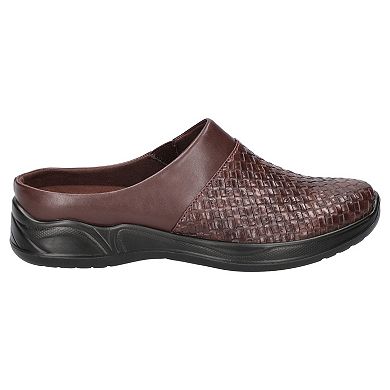 Easy Street Janalee Women's Brown Woven Embossed Comfort Mules