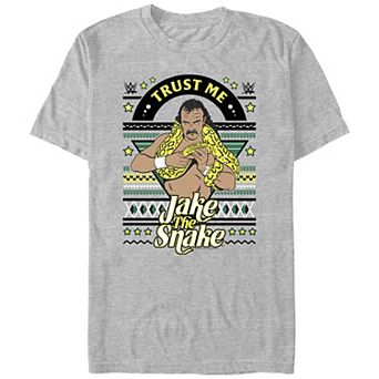 Big & Tall WWE Jake The Snake Christmas Sweater Graphic Tee