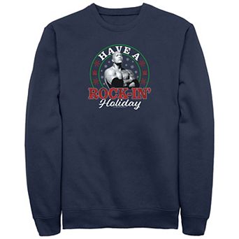 Big & Tall WWE Have A Rock-In' Holiday Stamp Graphic Fleece