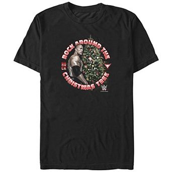 Big & Tall WWE Rock Around The Christmas Tree Graphic Tee