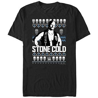 Big & Tall WWE Stone Cold Christmas Sweater Graphic Tee