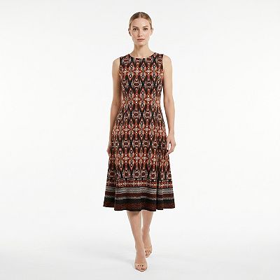 Women's Danny & Nicole 2-pc. Cardigan & Patterned Dress Set