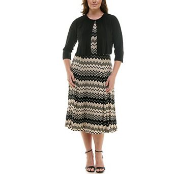 Plus Size Danny & Nicole 2 pc Cardigan & Dress Set
