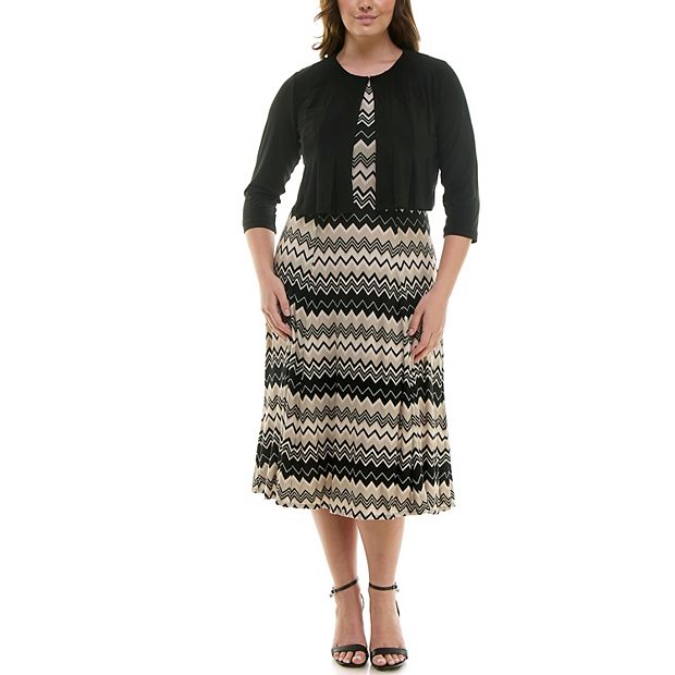 Plus Size Danny & Nicole 2-pc. Cardigan & Dress Set